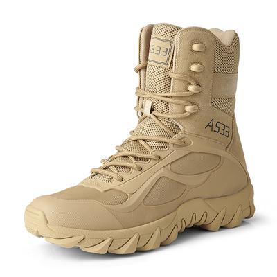 Nouvelles Bottes en Cuir de Marque de Haute Qualité pour Homme Bottes de Combat Tactiques pour le Désert Chaussures de Randonnée d'Extérieur pour Homme Bottines de Sécurité pour le Travail