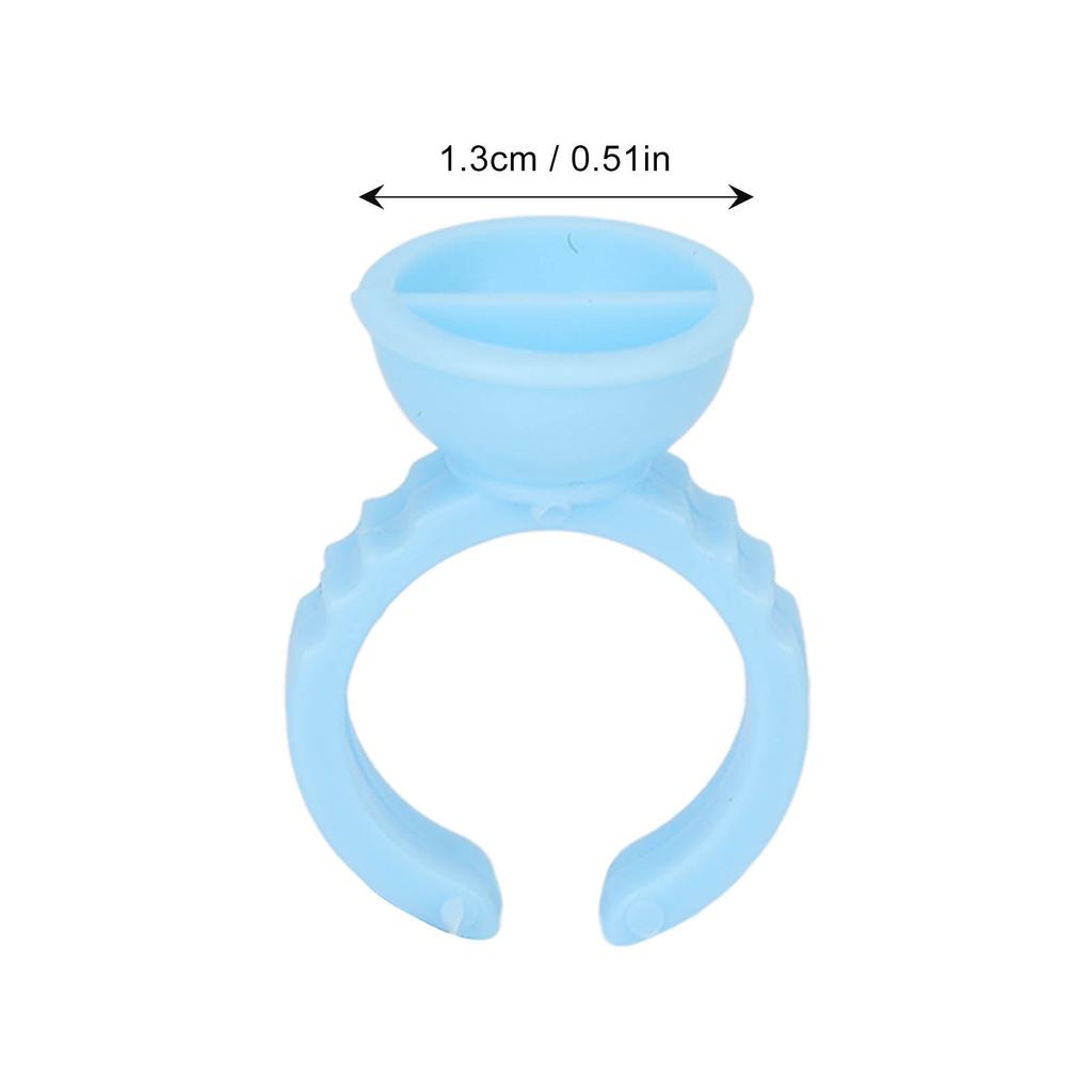 100 Stück Blumen Kleberringe Einweg Wimpern Wimpernverlängerung Klebebecher Zubehör Halter für Wimpernverlängerungen