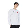 Anta Logo Print Loose Knit Long Sleeve T-Shirt Unisex Tops White 152130407-1