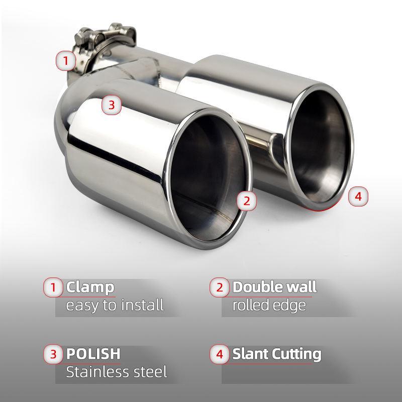BMW F30/F35/F80 Doppel-Edelstahl-Auspuffschalldämpfer Endrohr