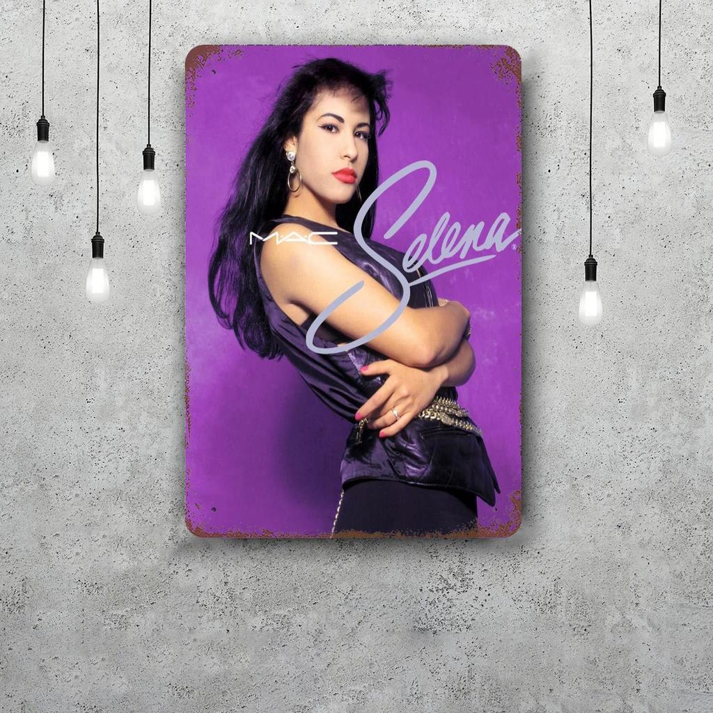 Selena Quintanilla Retro Vintage Tin Sign Poster Decorative Plaque Metal Plate Wall Decor
