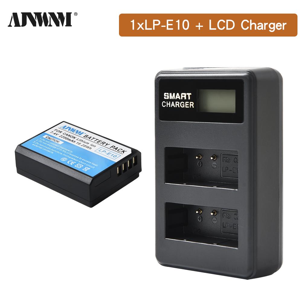 LP-E10 Camera Battery Rechargeable Batteries for Canon EOS 1100D 1200D 1300D 2000D 4000D Rebel T3 T5 T6 KISS X50