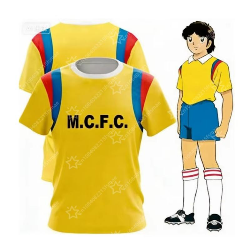 2026Anime Captain Tsubasa Soccer Kit Kids Adult Nankatsu Tsubasa Toho Hyuga Misaki Wakabayashi Retro Football Jersey Set Uniform