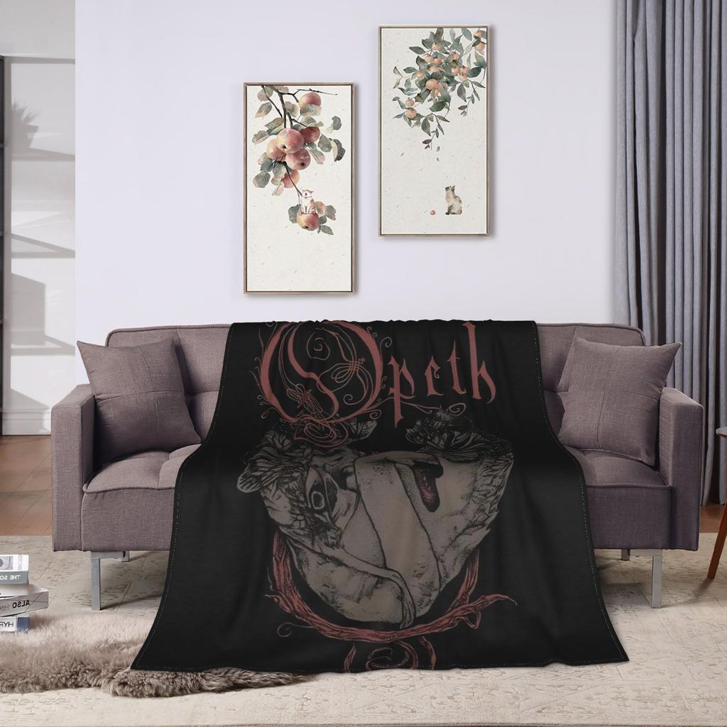 Warm Soft Blankets Camping Opeth Band Bedding Throws  Flannel Bedspread For Outdoor Pattern Sofa Bed Cover