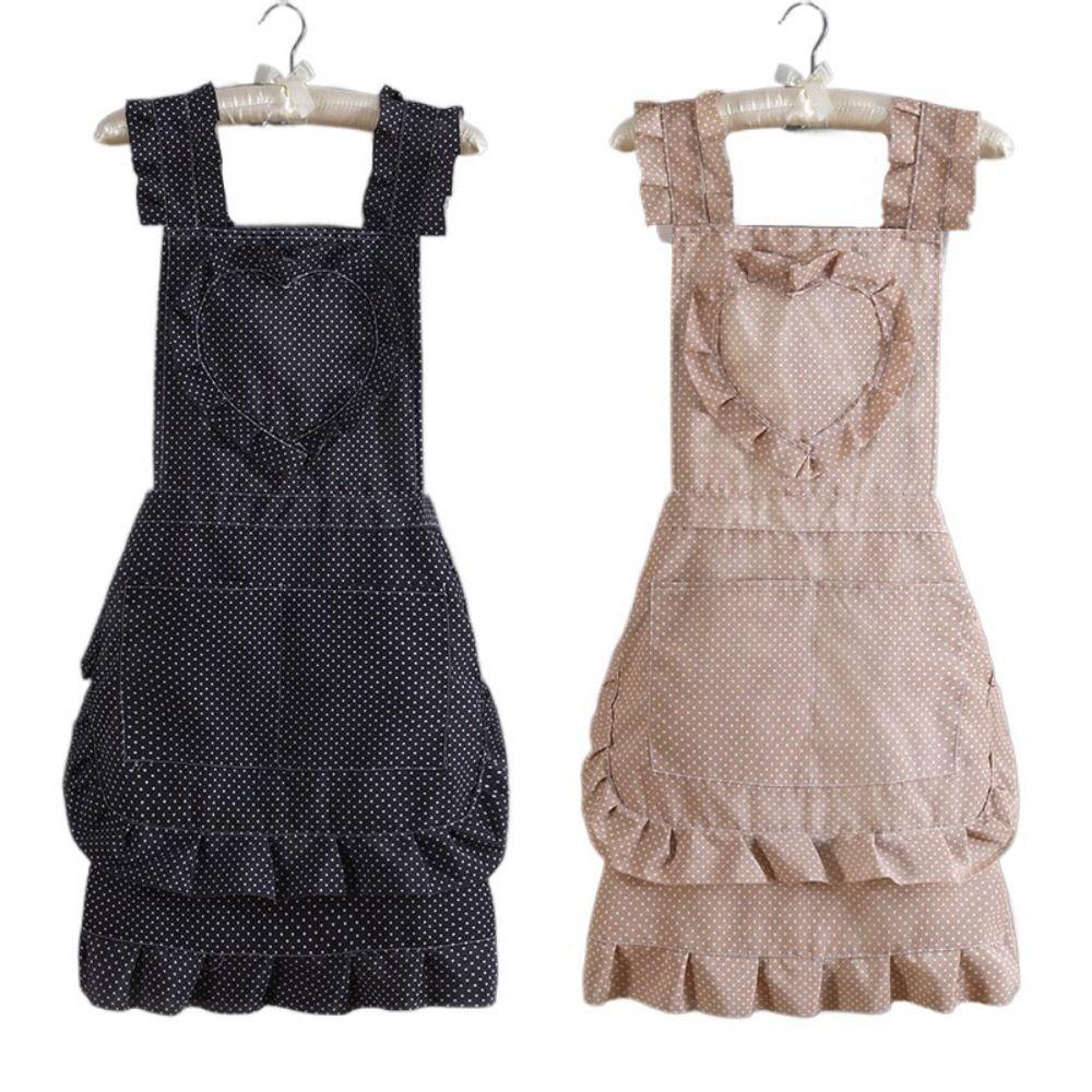 Cute Canvas Women Lace Apron Oil-proof Princess Dress Style Chef Aprons Stain-Resistant Cooking Apron Summer Wear