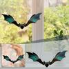 Halloween Bat Stained Glass Suncatcher Window Hanging Acrylic Wall Art Suncatcher Decor Household Halloween Bat Decoration