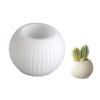 Striped Round Resin Mold Reusable Silicone Candle Cup Maker For Home Decoration Flower Pot Jewelry Organiser Crafting