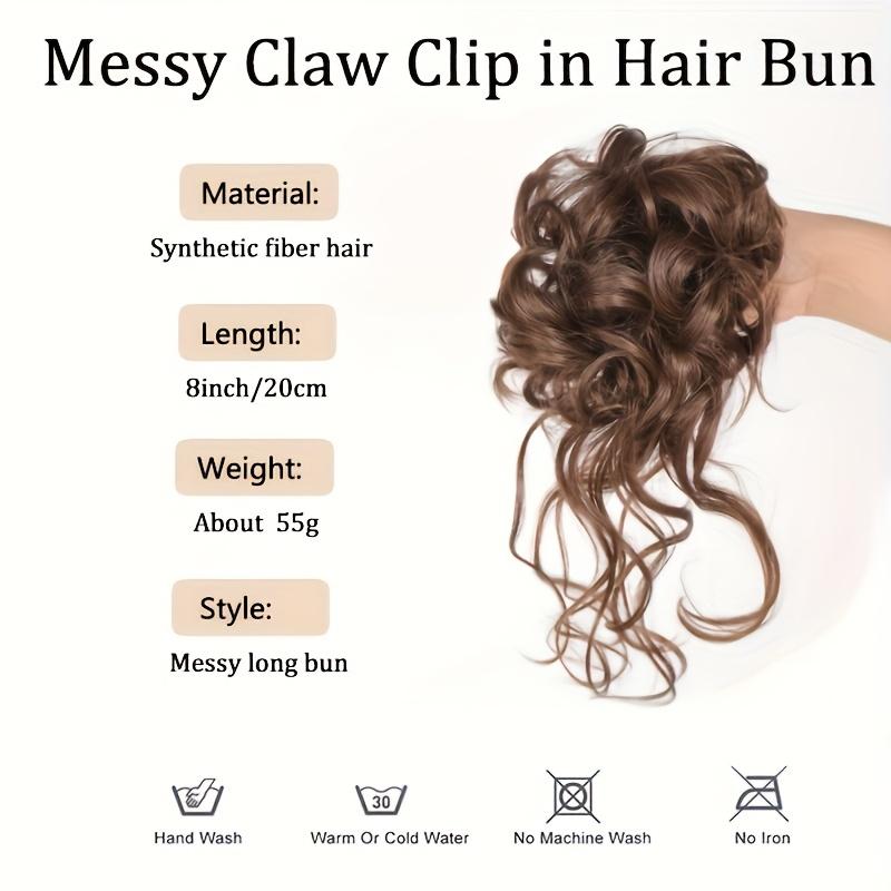 Aosiwig Synthetic Hair Bun Chignon Messy Curly Hair Band Elastic Scrunchy False Hair Pieces For Women Hairpins Black Brown