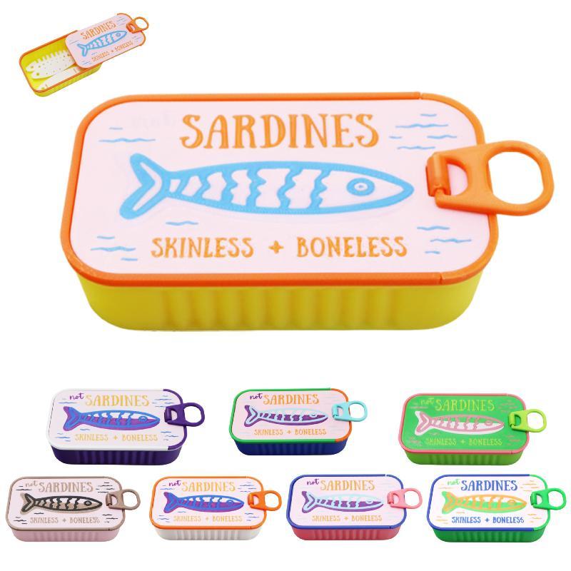 Sardine Tin Jewelry Box 3D Printed Easy Open Durable Small Jewelry Organizer for Rings Earrings Perfect for Dresser Decor