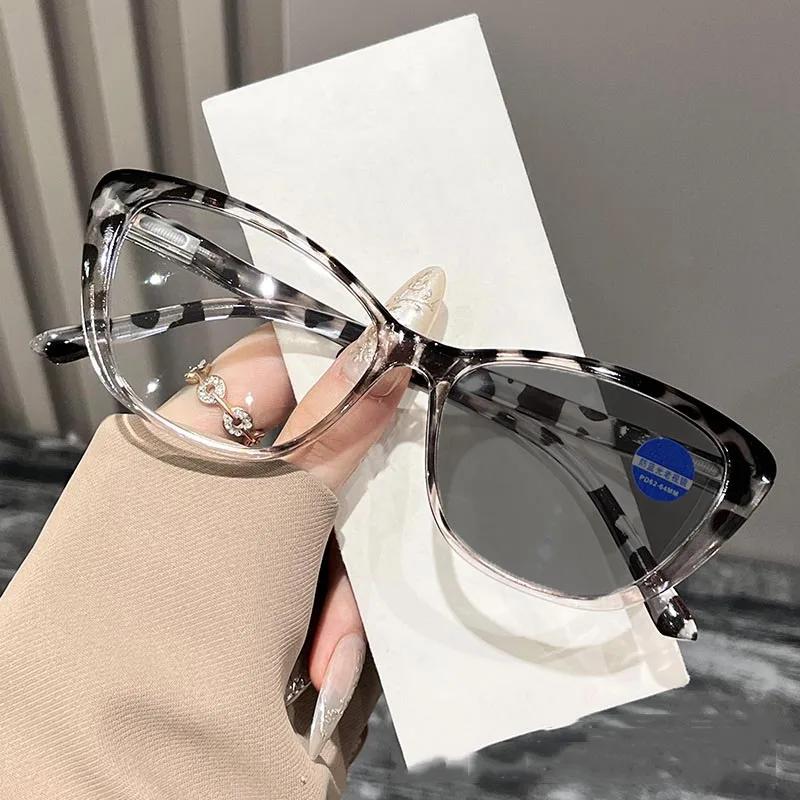 

Новые модные фотохромные женские очки для близорукости формы Кошачий глаз для улицы, ультралегкие, нейтральные, высокое качество, с защитой от синего света 1.0