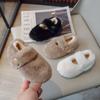 2024 Winter New Girls Shoe Plush Warm Princess Child Casual Shoes Fashion Versatile Women Sneakers Trend Classic Medium Kid Shoe