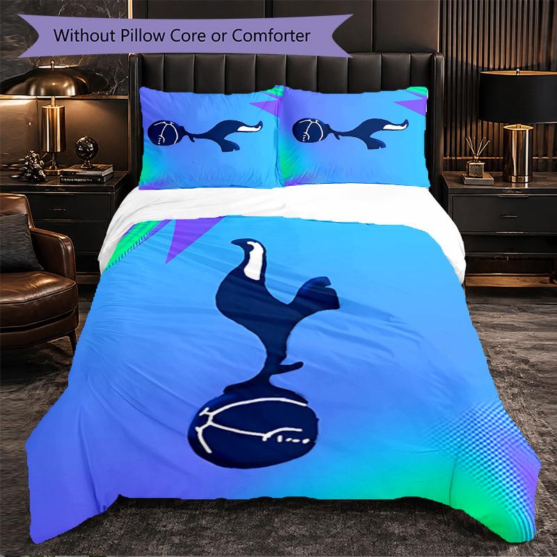 Tottenham Hotspur 3-delige Beddengoedset Zachte Dekbedovertrekset met Kussenslopen Bedrukte Slaapkamer Decoratieset voor Thuis