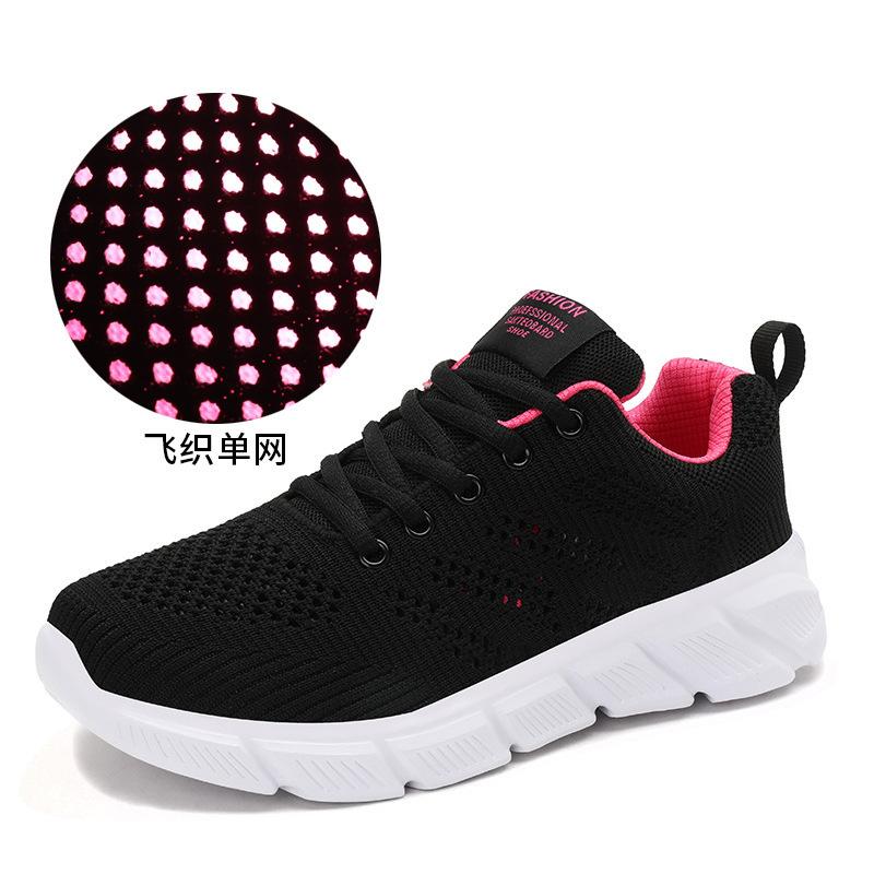 Summer sports shoes women's flat-soled women's shoes women's hollow mesh breathable popular casual shoes lightweight soft-soled car training shoes