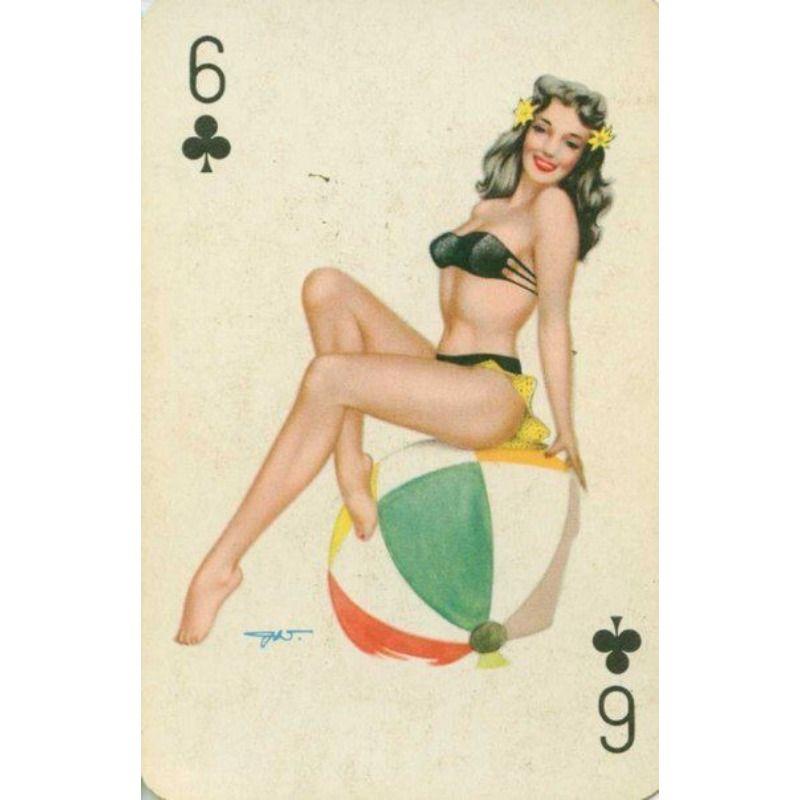 Custom Aluminum Tin Sign Art - Vintage Playing Cards and Women Wall Decor
