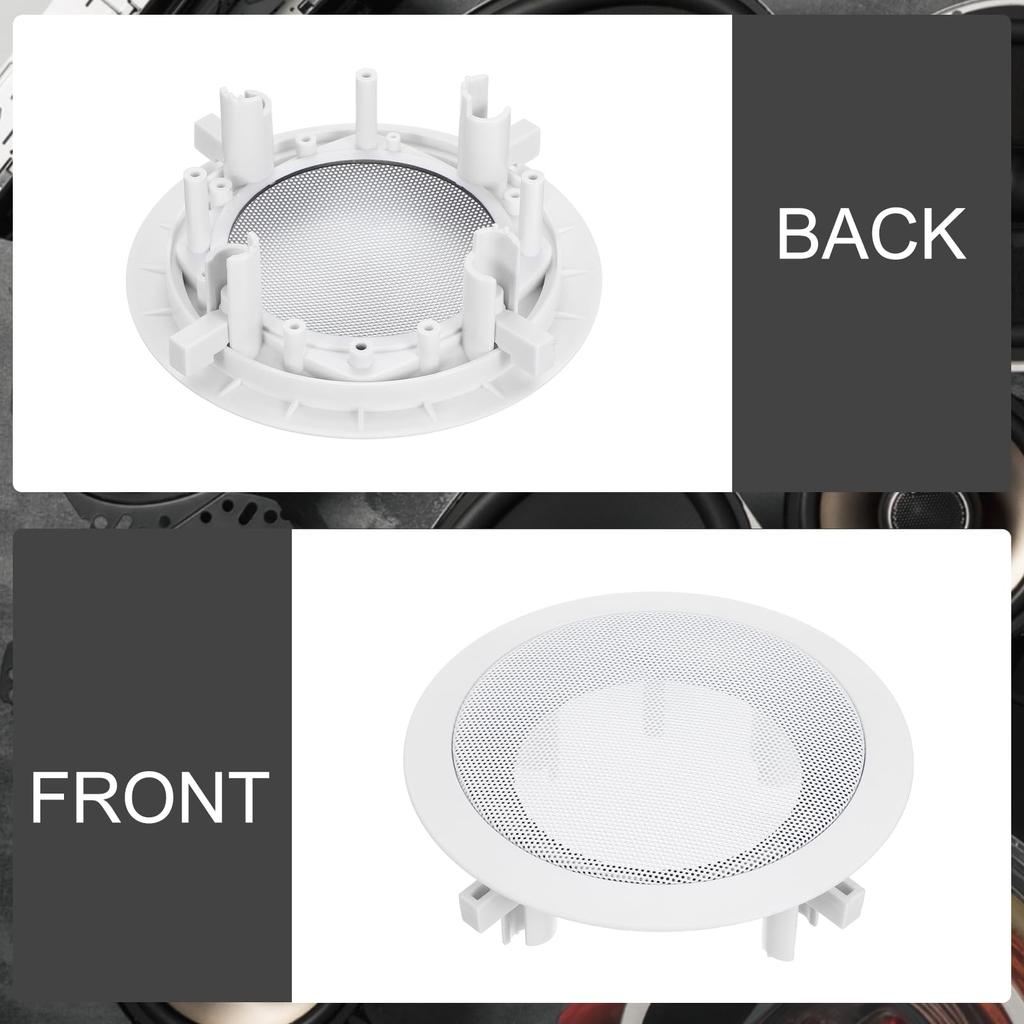 Uxcell Ceiling Speaker Grille Cover White Round Metal Magnetic Dust Cover for Sound Systems In-Mount & Base, 4-inch