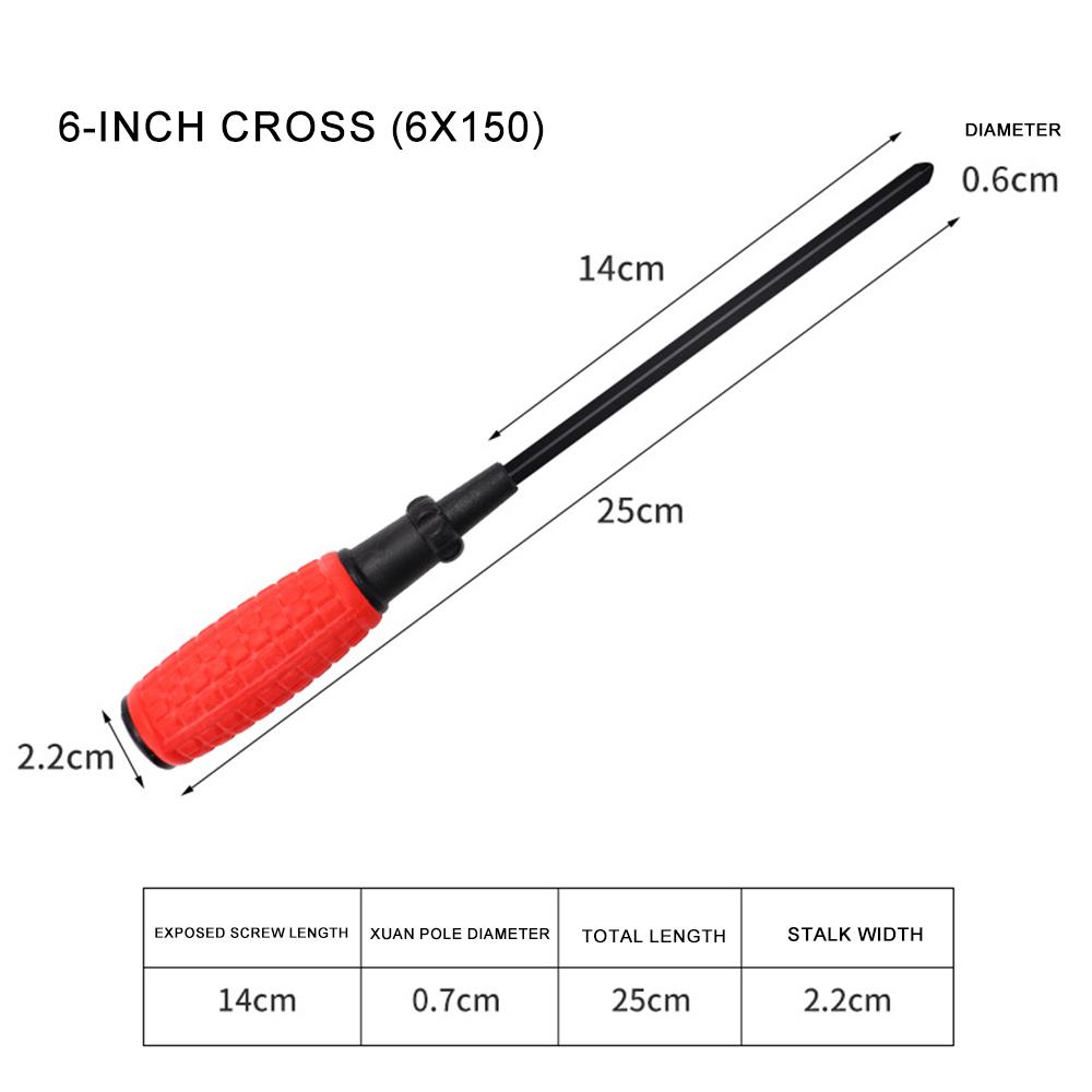 Rękojeść antypoślizgowa pokryta gumą Wkrętak krzyżakowy Mocny magnetyczny Stal 45# 2/3/4/5/6/8 cali