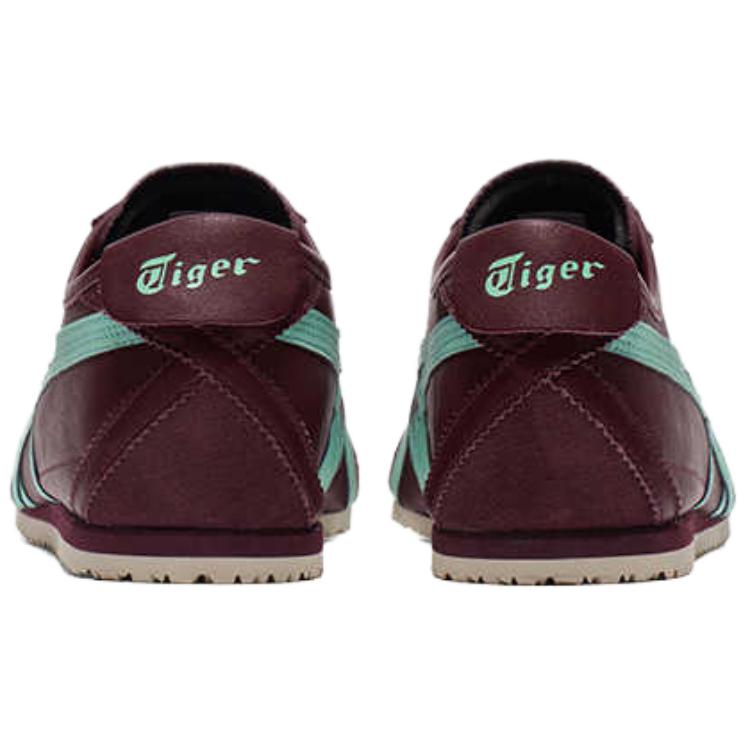 ONITSUKA TIGER Mexico 66 Comfortable Versatile Shock Absorbing Durable Low Top Casual Shoes Unisex Sneaker Deep-Red Blue 1183C102-500