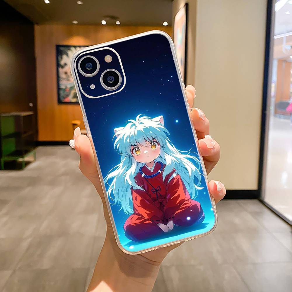 Half-Demon -nuyasha Phone Case For iPhone17,16,15,14,13,12,11 ,Pro Max, Plus Soft Silicone Transparent Cover