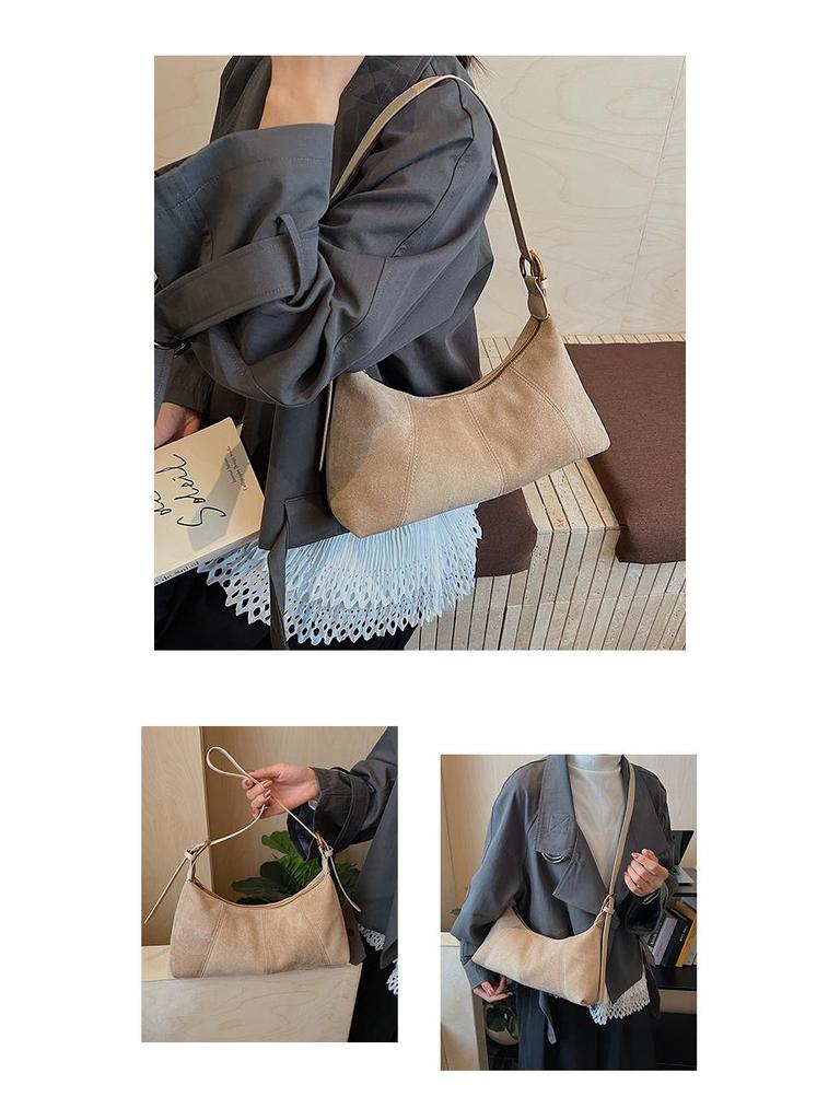 Französischer Chic Damen Herbst Schultertasche mit großem Fassungsvermögen