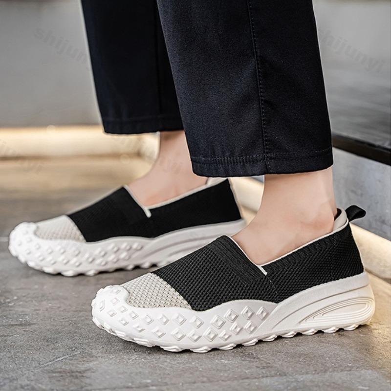 Fashion 2025 Autumn Men's Fashion Shallow Mouh Thick Soled Casual Fisherman Shoes Mesh Breathable Comfortable Versatile Chunky Sneakers