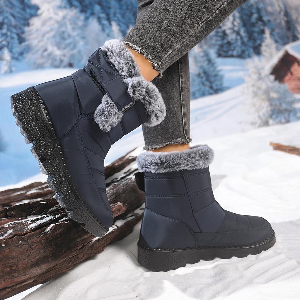 Zimní sněhule velkých velikostí, pánské a dámské fleecové a zateplené bavlněné boty, bavlněné boty se silnou podrážkou zvyšující výšku