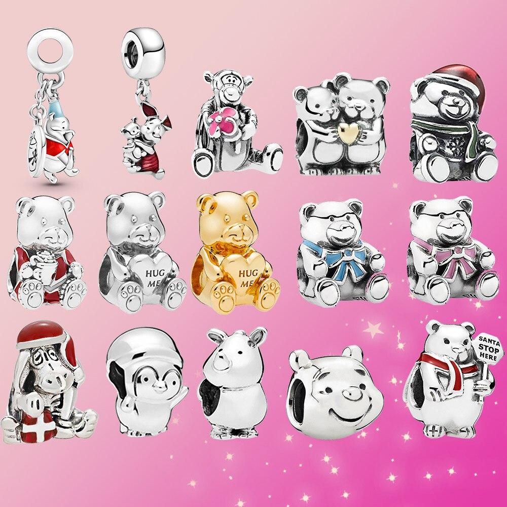 

Шарм из стерлингового серебра 925 пробы, Рождественский медведь, подвеска Dagle, бусина в виде пингвина, подходит, оригинальная мода для браслета, женское ювелирное изделие, подарок