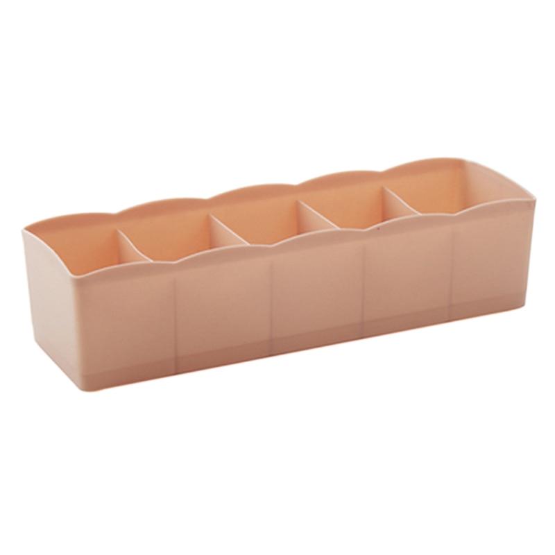 5-mřížkový víceúčelový úložný box na spodní prádlo Plastové ponožky Úložný box Stohovatelná zásuvka Dokončovací box pro šatní skříň