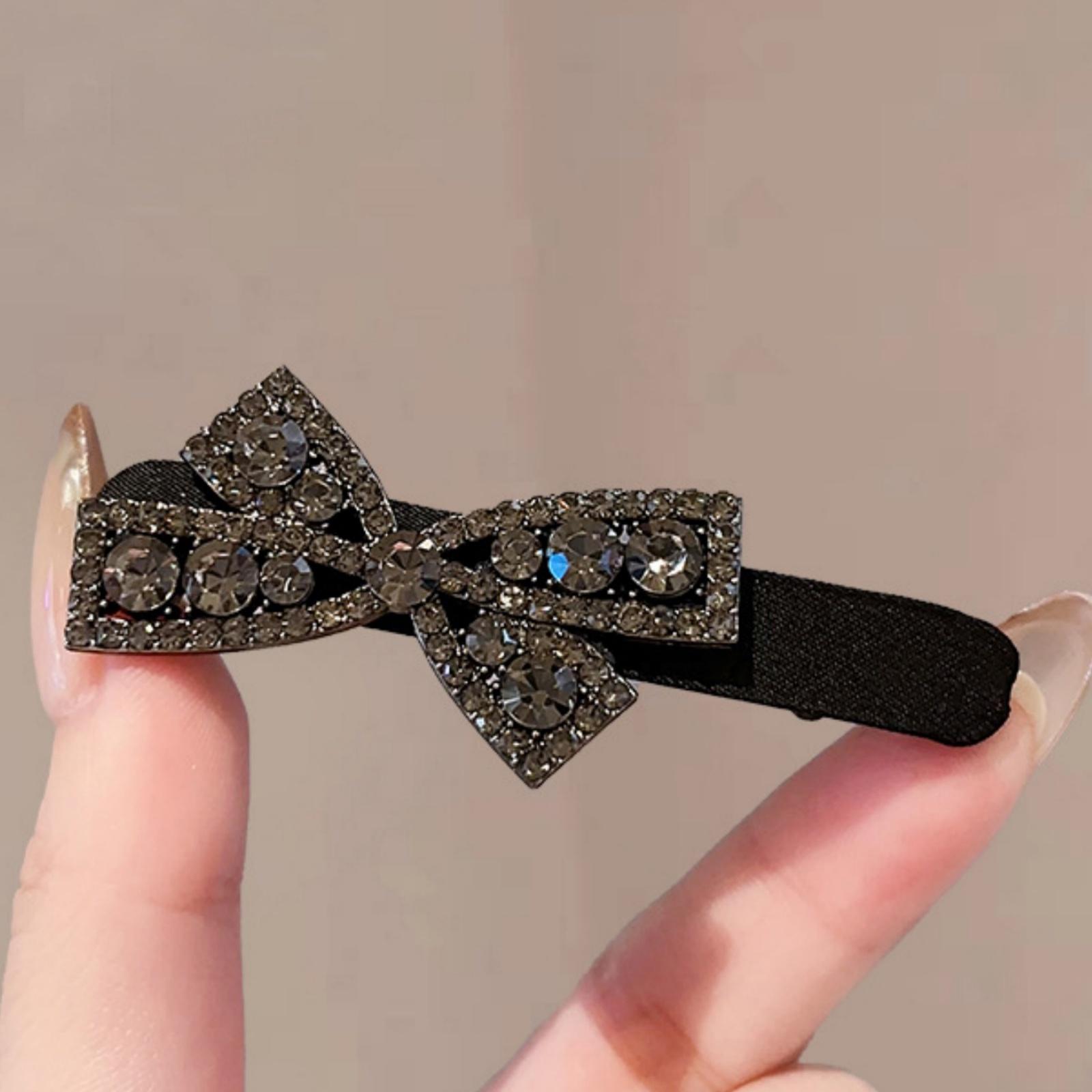 

2PCS Black,Velvet,Hair Clips,Hair Clips,Glitter Diamonds,Premium,Rhinestones,Bow,Duckbill Clips,Forehead,Shattered Hair Clips,Ba