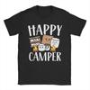 Kawaii Smore Happy Camper Camping Cotton TShirt For Men Summer  Funny T Shirts O Neck Hipster Tees Plus Size Custom Logo Tops