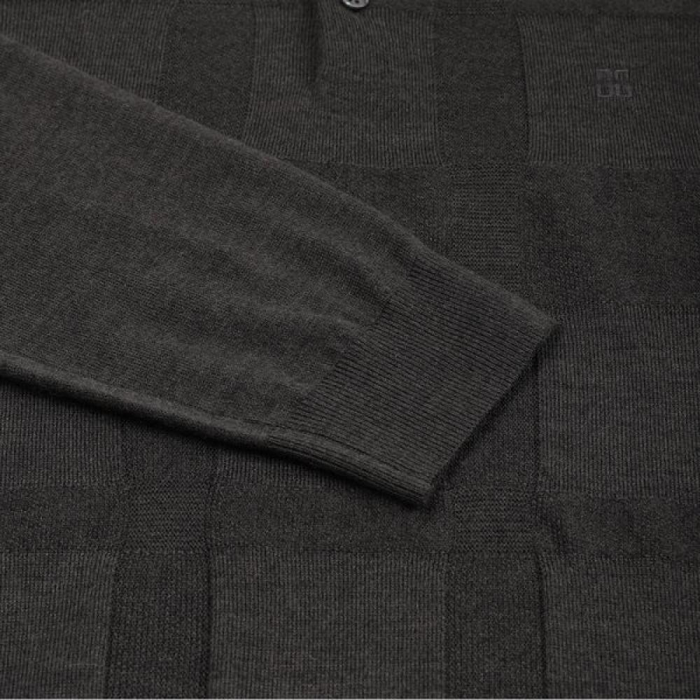 DakS Men S Wool Blend Big Check Collar Knit dmp1Swtl201kk 
