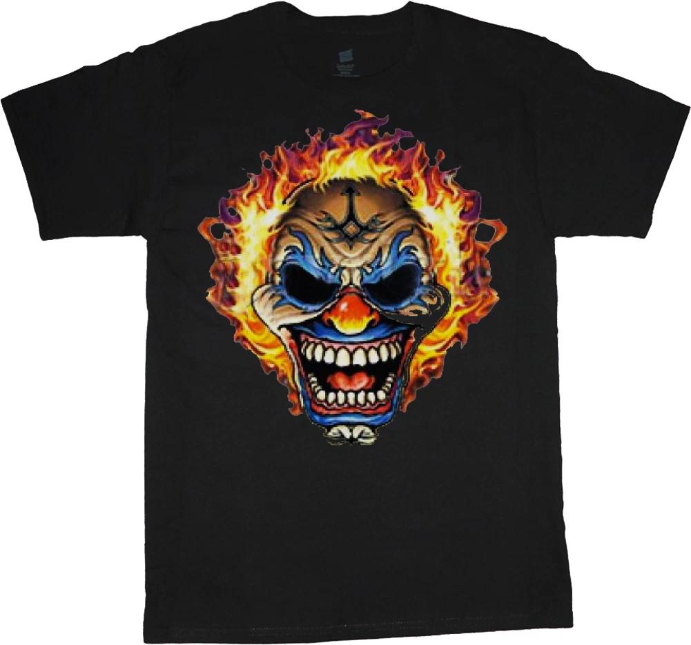big and tall shirts men scary clown decal tee shirt halloween clowns costume XS