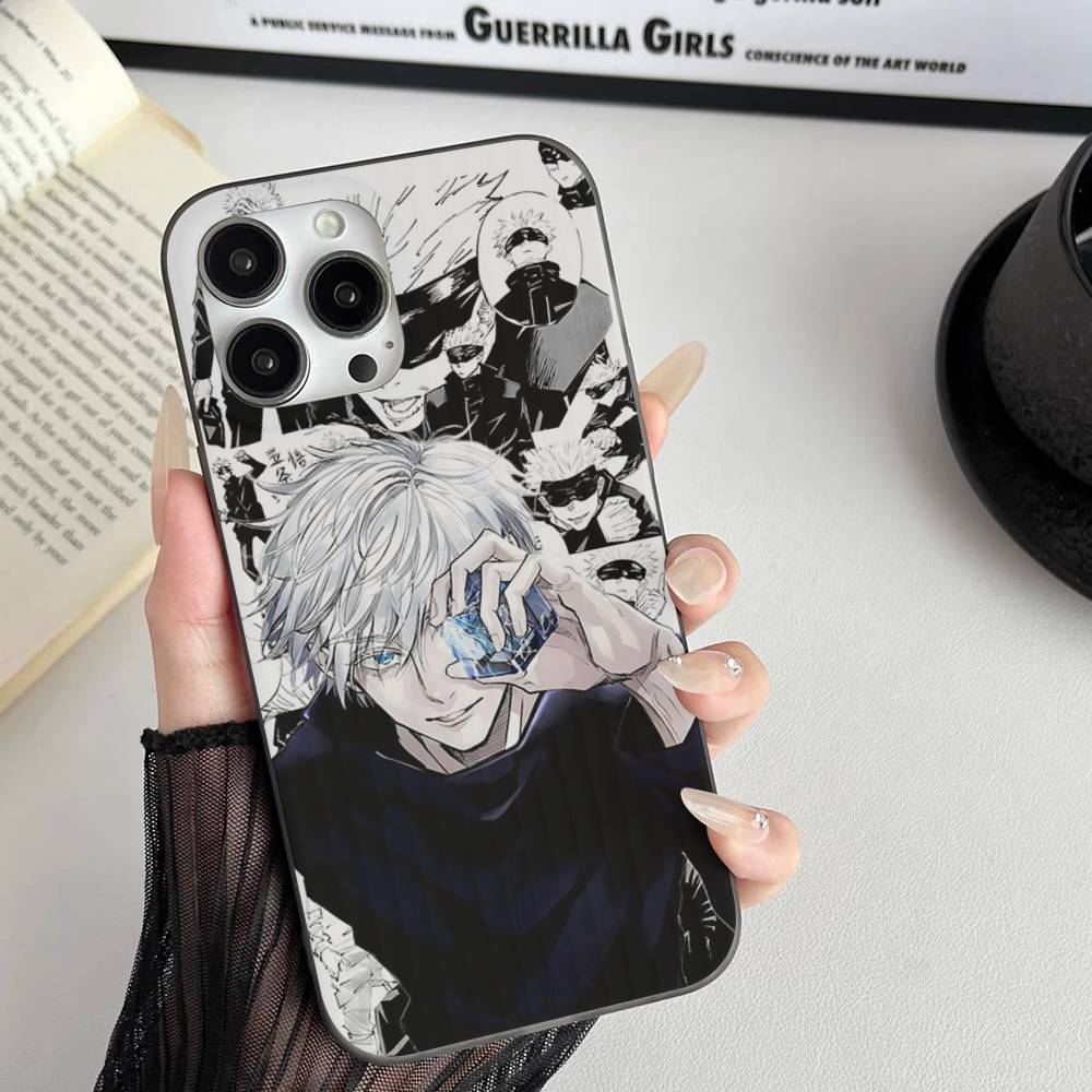 Jujutsu Kaisen Satoru Gojo Comics Luxury Ripple Shockproof Phone Case For IPhone 17 Air 16 15 14 13 12 11 Pro Max Plus Pro
