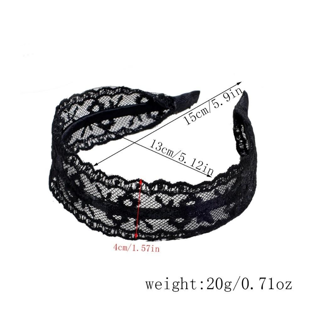 Non-Slip Lace Headband Solid Color Head Hoop Elegant Hairband Hair Accessories