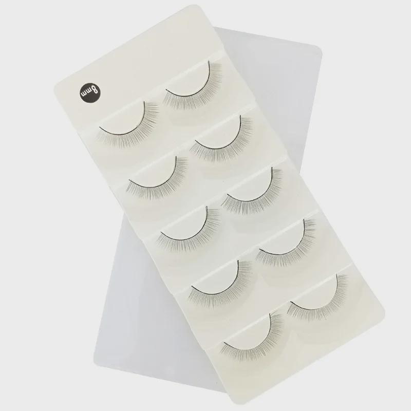 Eyelash Extension Practice Kit: Flat Arc False Lashes (5 Pairs, 8MM & 10MM)