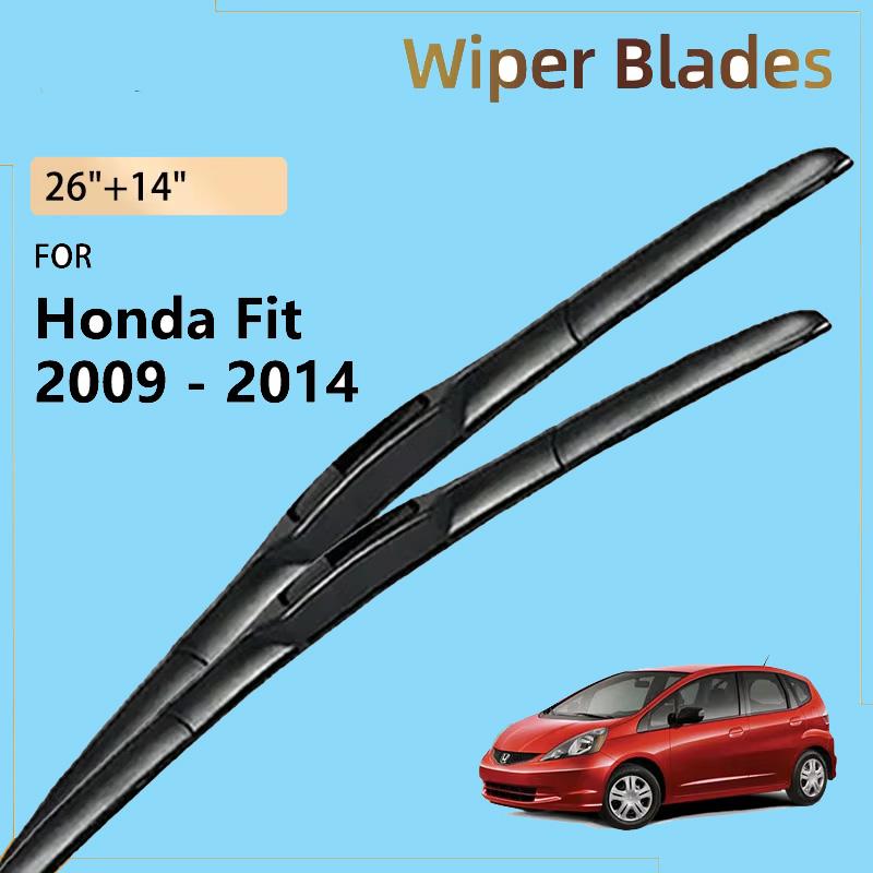 For Honda Fit Jazz 2009 - 2014 2013 2012 2011 2010 RS GE6 GE8 Car Front Wiper Blades Windshield Windscreen Window Brushes Parts