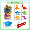 1Set Montessori Soft Rubber Dinosaur Toys for Kids, Stacking Bowl Matching Game, Color Sorting Matching Sensory Puzzle Toys
