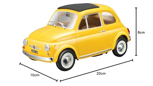Kyosho Bburago 1/24 Fiat 5OOF 1995 Yellow Finished Product