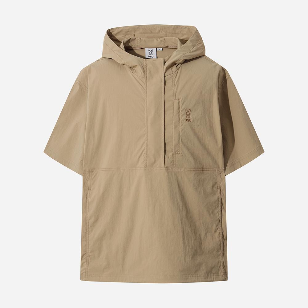 Dod Ice Clash Short Sleeve Hooded Anorak (Tan)