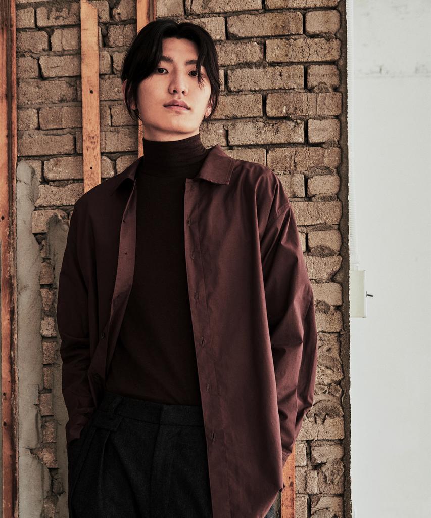 DENSITY Back Layered Shirt_Dark Brown