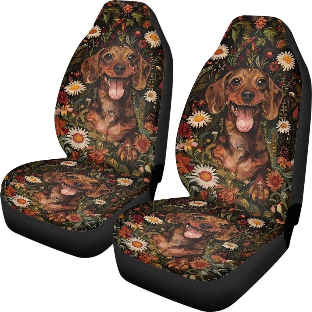 Talayituse Boho Dragonfly Print Car Seat Covers Set of 2, Breathable Front Bucket Seats Protector Auto Interior Accessories Decor Universal for Truck