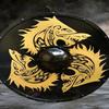 60.96 cm Black Wooden Viking Shield Warrior Shield Ancient War Round Shield Best Gift Decorative