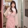 Kawaii Lolita Elbise Kadın Japon Tatlı Dantel Yay Fairycore Ince Seksi Sevimli Kolsuz Mini Elbise Parti Kore Moda