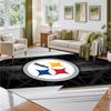 Pittsburgh Steelers Design Crystal Velvet Rug Soft Decorative Mat for Bedroom Entrance