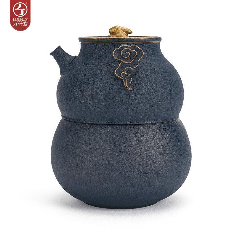 

Wanqiantang Blue Sand Glaze Travel Tea Set