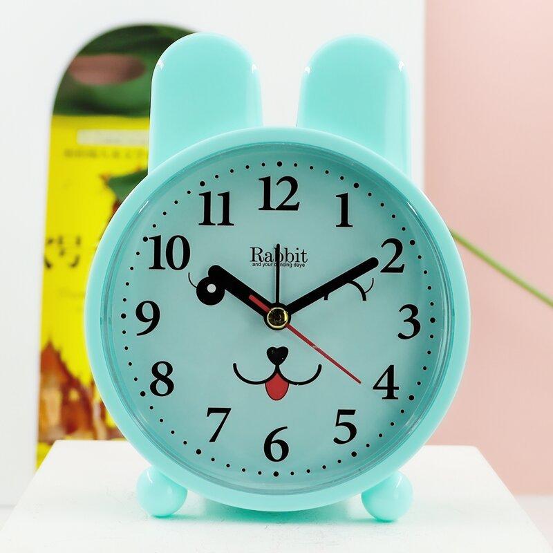 Alarm Clock Student Children Simple Stylish Silent Bedside Bedroom Wake Up Clock Cute Cartoon Clock Desk Gift