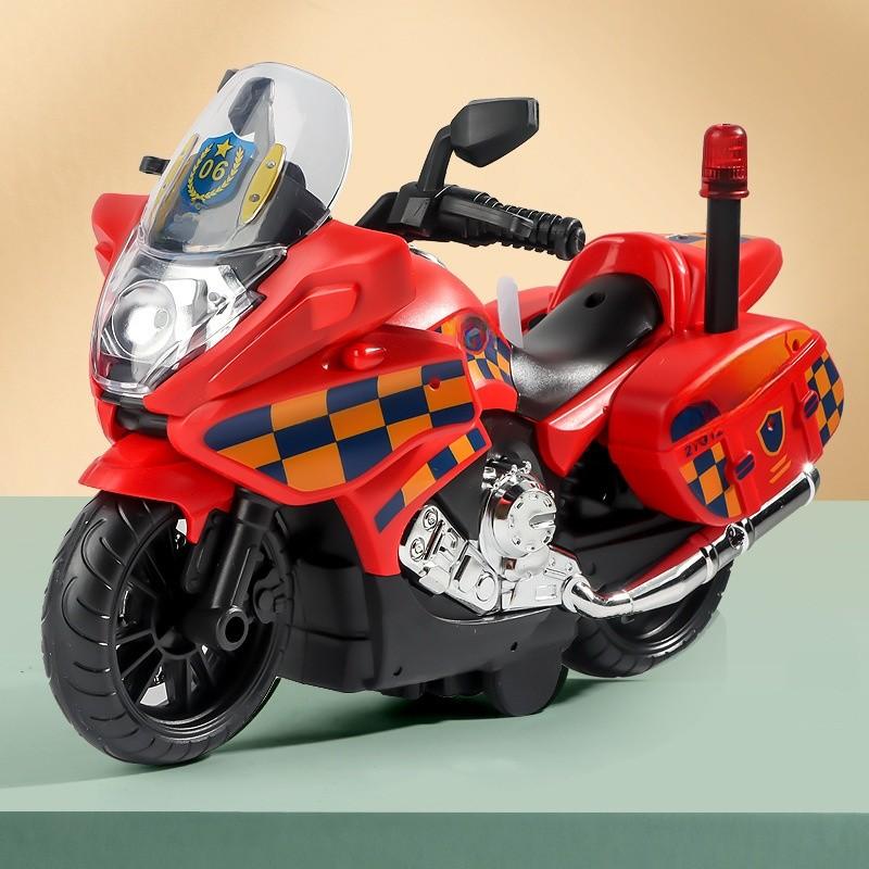 Alloy Inertia Motorcycle Model With Alloy And Plastic Materials For Kids Collectors
