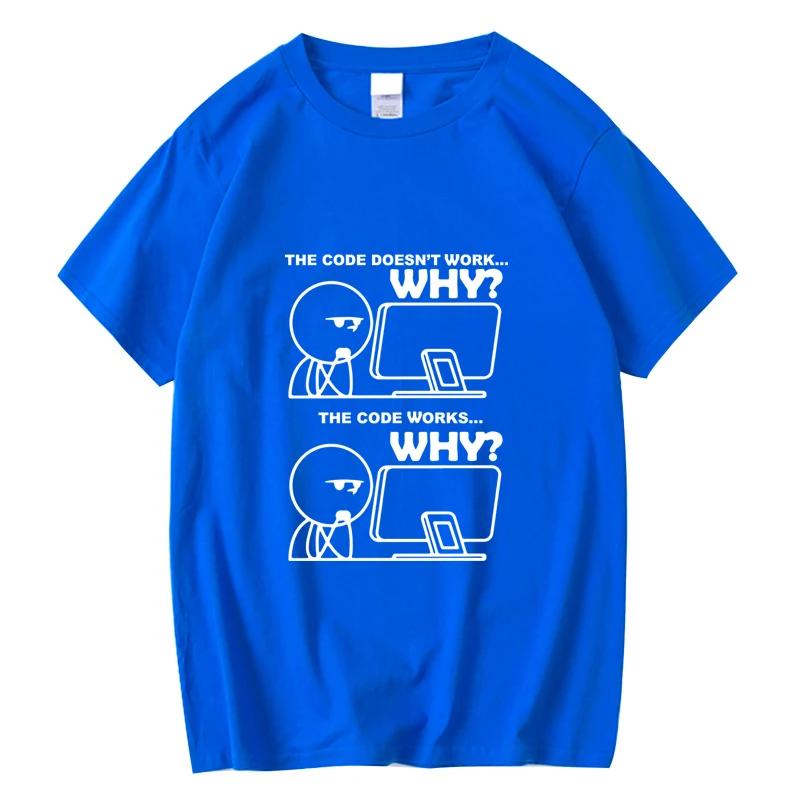 

Men s T-shirt 100% Cotton Funny Programmer Print Summer Loose O-neck Cool for Men Short Sleeve T-shirt Male Tees High Quality 4XL