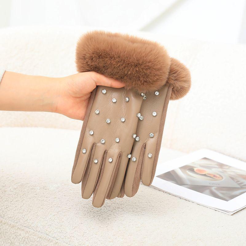Gloves Women's Winter Warm and Cold Women's Winter Gloves Riding Touch Screen Gloves