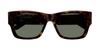 Balenciaga Asian BB0262SA Havana Green Sunglasses, Unisex, Fit, 002,