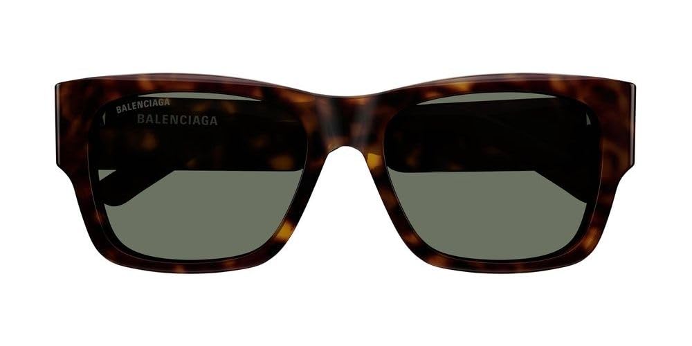Balenciaga Asian BB0262SA Havana Green Sunglasses, Unisex, Fit, 002,